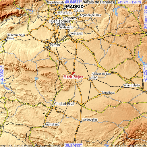 Topographic map of Madridejos