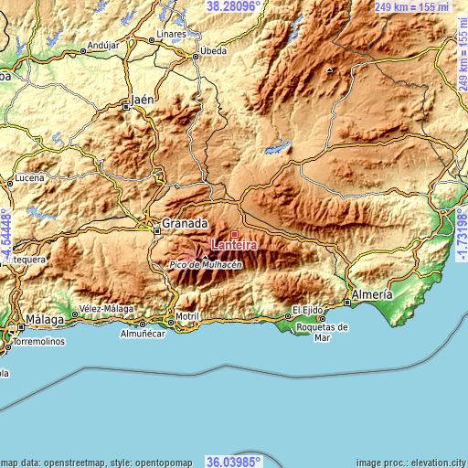 Topographic map of Lanteira