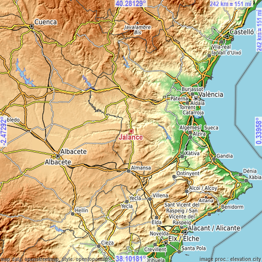 Topographic map of Jalance