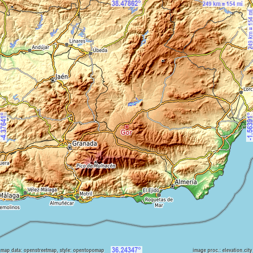 Topographic map of Gor