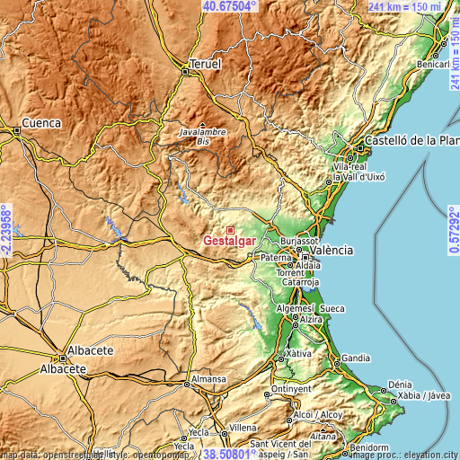 Topographic map of Gestalgar