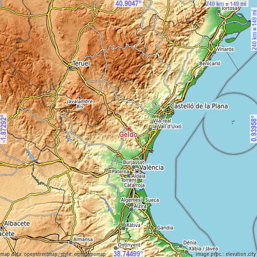 Topographic map of Geldo