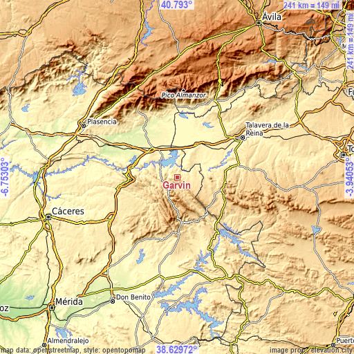 Topographic map of Garvín