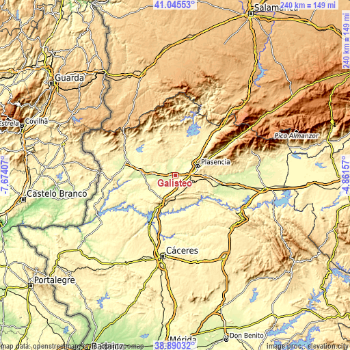 Topographic map of Galisteo