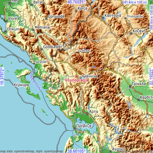 Topographic map of Vounoplagiá