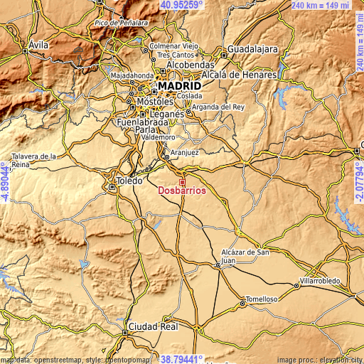 Topographic map of Dosbarrios