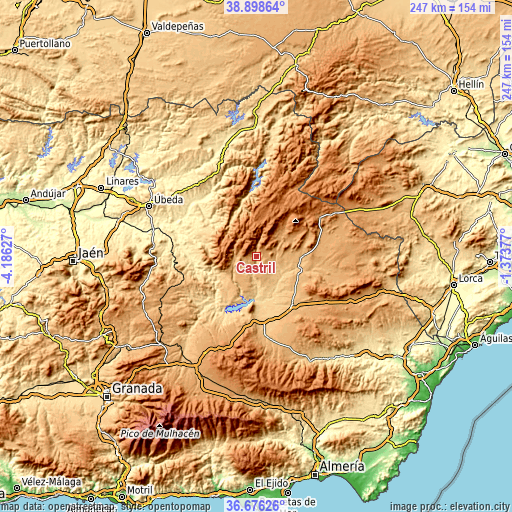 Topographic map of Castril