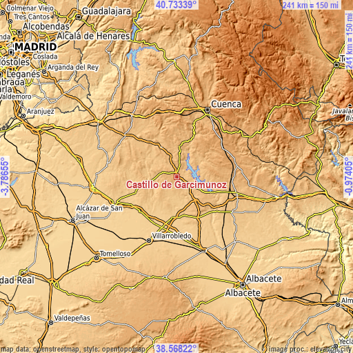 Topographic map of Castillo de Garcimuñoz