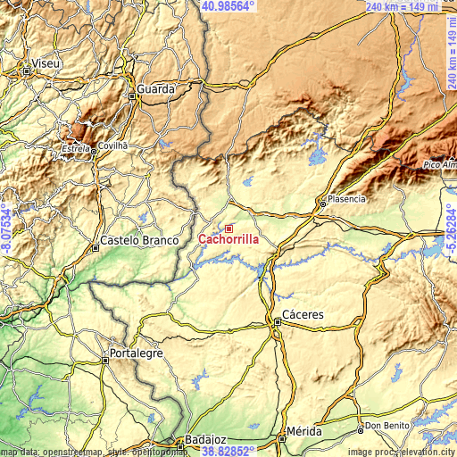 Topographic map of Cachorrilla