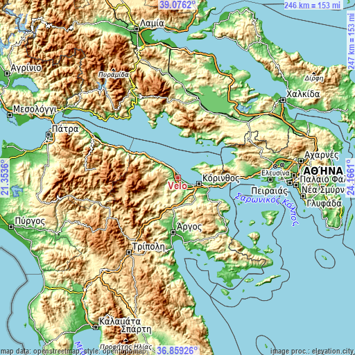 Topographic map of Vélo