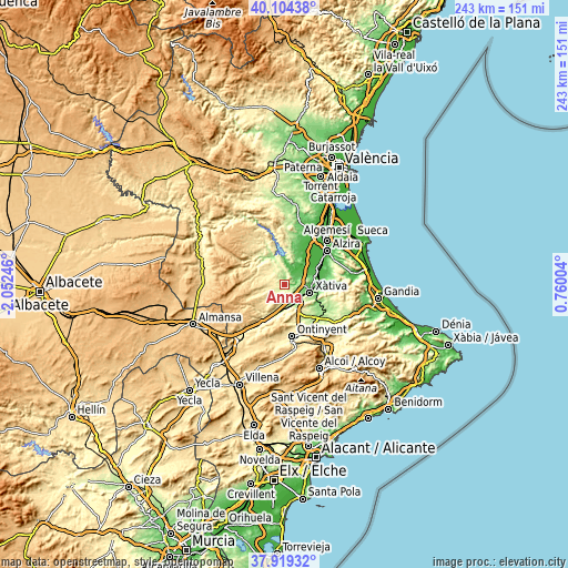 Topographic map of Anna