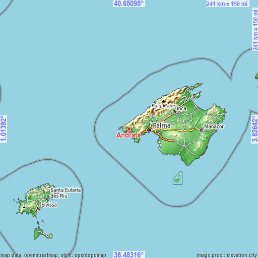 Topographic map of Andratx