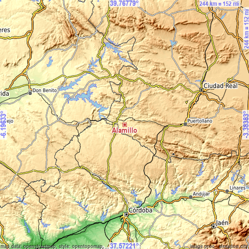 Topographic map of Alamillo