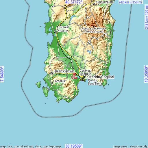 Topographic map of Uta