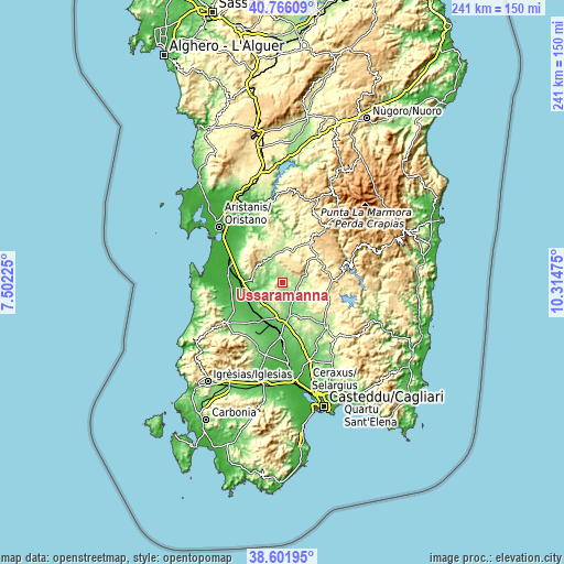 Topographic map of Ussaramanna