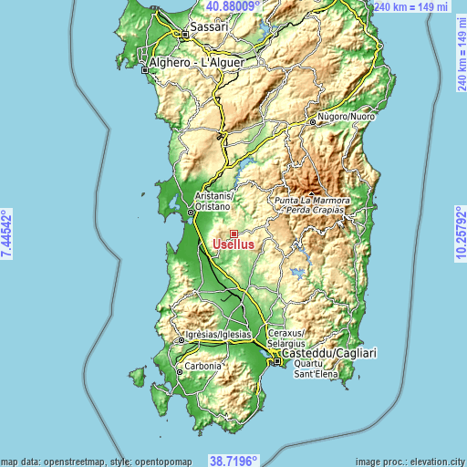 Topographic map of Usellus