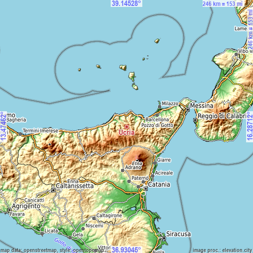 Topographic map of Ucria