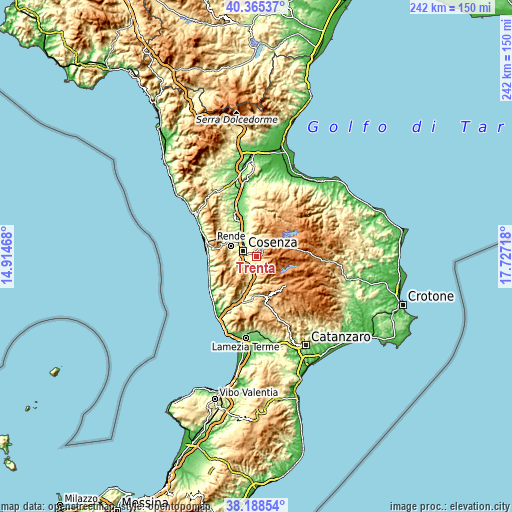 Topographic map of Trenta