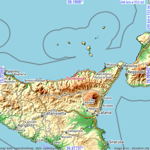 Topographic map of Torrenova