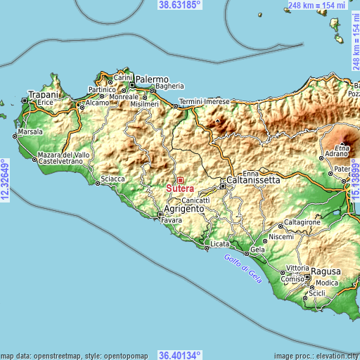 Topographic map of Sutera