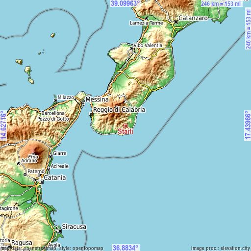 Topographic map of Staiti