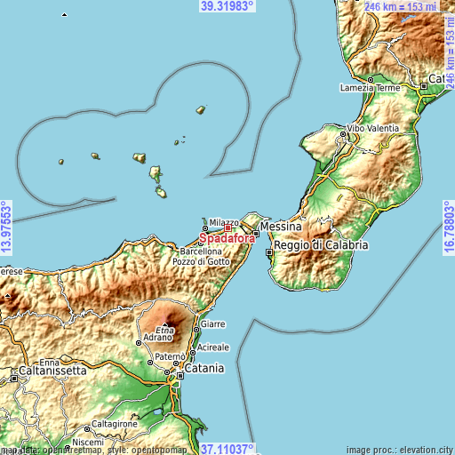 Topographic map of Spadafora