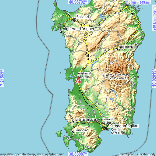 Topographic map of Silì