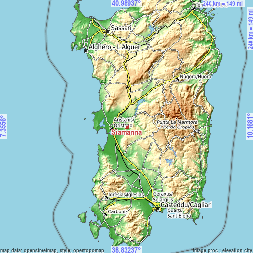 Topographic map of Siamanna