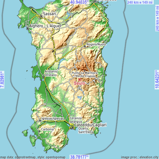 Topographic map of Seulo