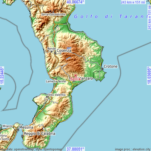 Topographic map of Sellia