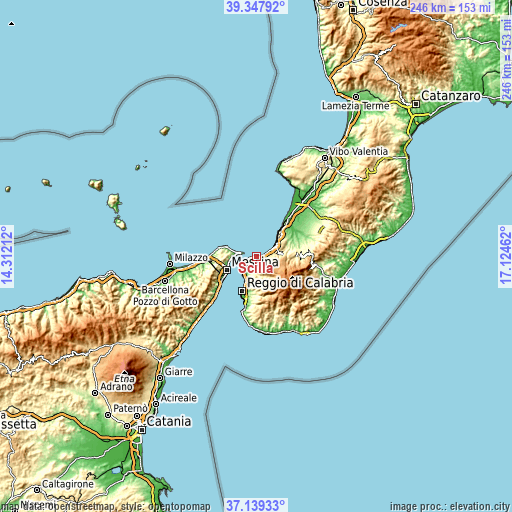 Topographic map of Scilla