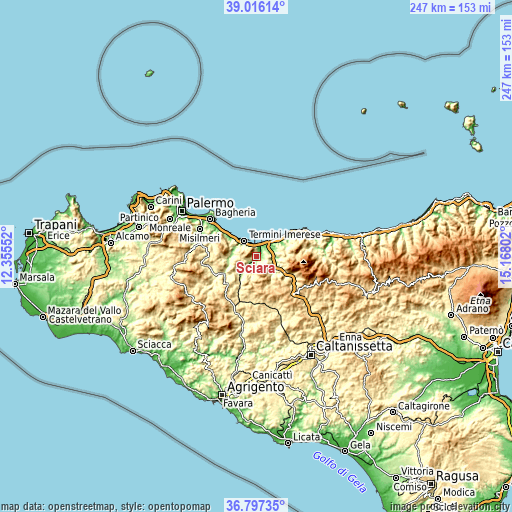 Topographic map of Sciara