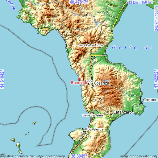 Topographic map of Scarcelli