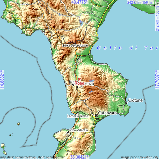 Topographic map of Rose