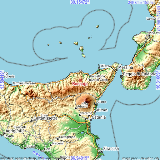 Topographic map of Raccuja