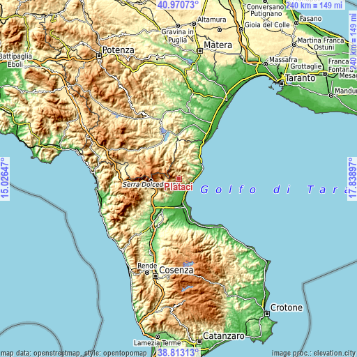 Topographic map of Plataci