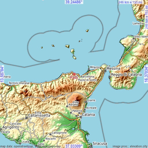 Topographic map of Patti