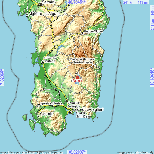 Topographic map of Nurri