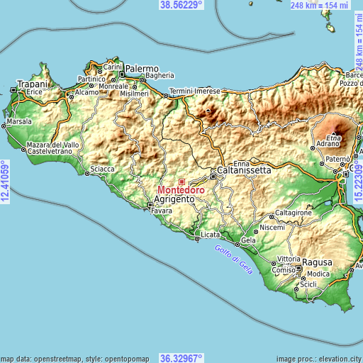 Topographic map of Montedoro