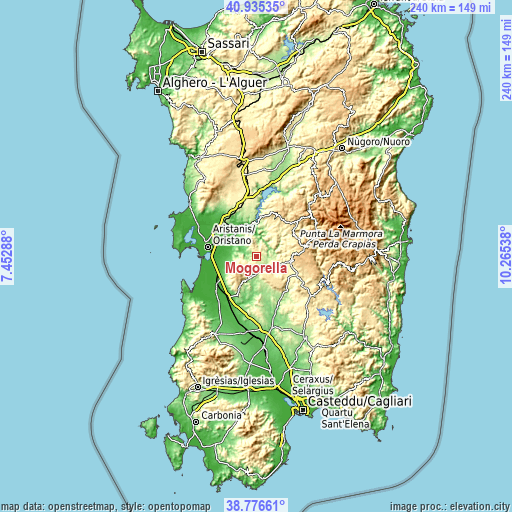 Topographic map of Mogorella