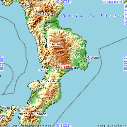Topographic map of Magisano