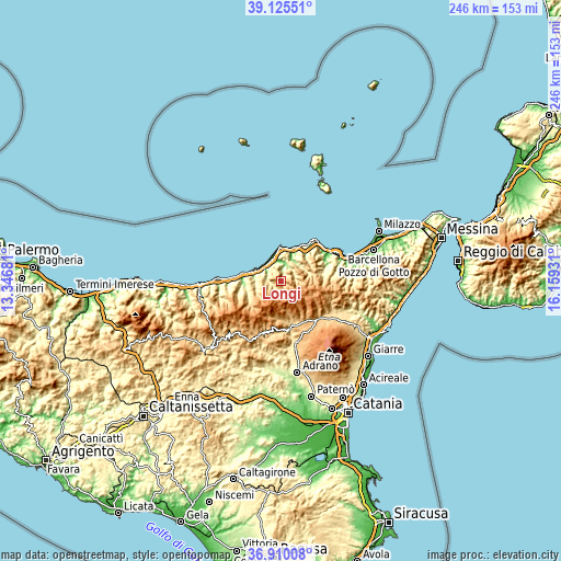 Topographic map of Longi