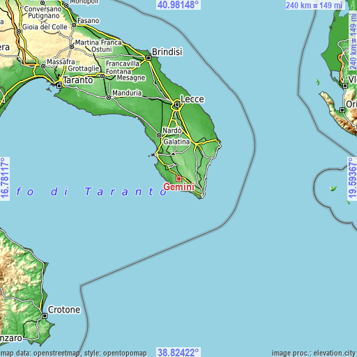 Topographic map of Gemini