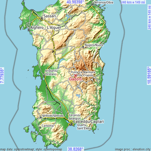 Topographic map of Gadoni