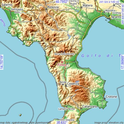 Topographic map of Firmo