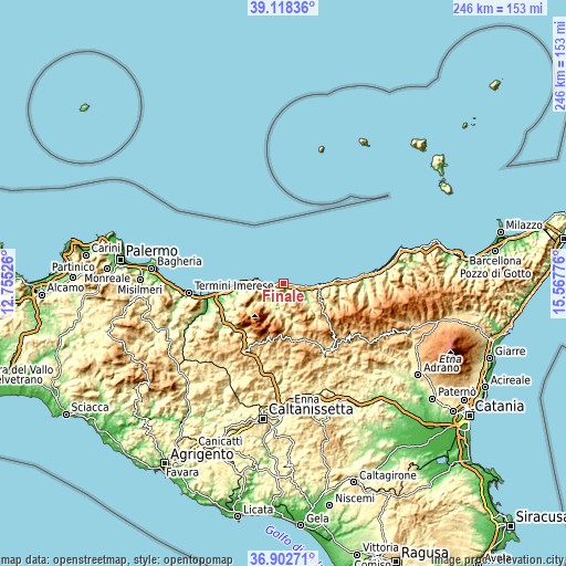 Topographic map of Finale