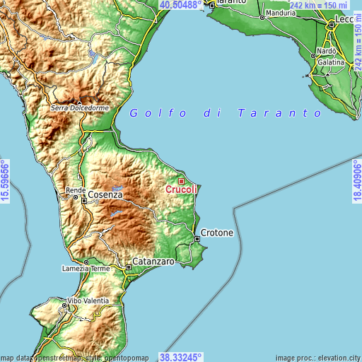 Topographic map of Crucoli