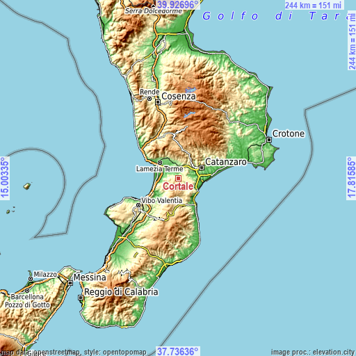 Topographic map of Cortale