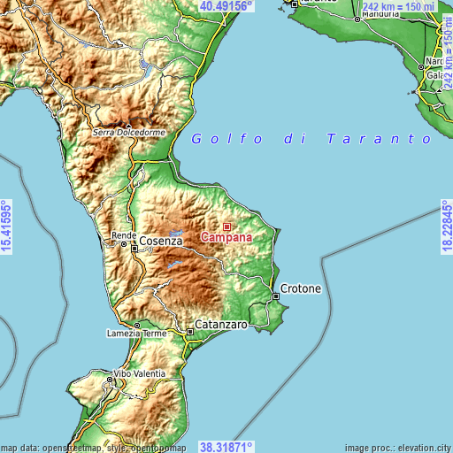 Topographic map of Campana