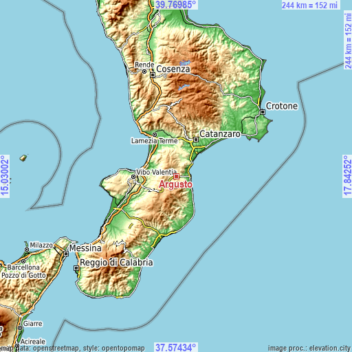 Topographic map of Argusto